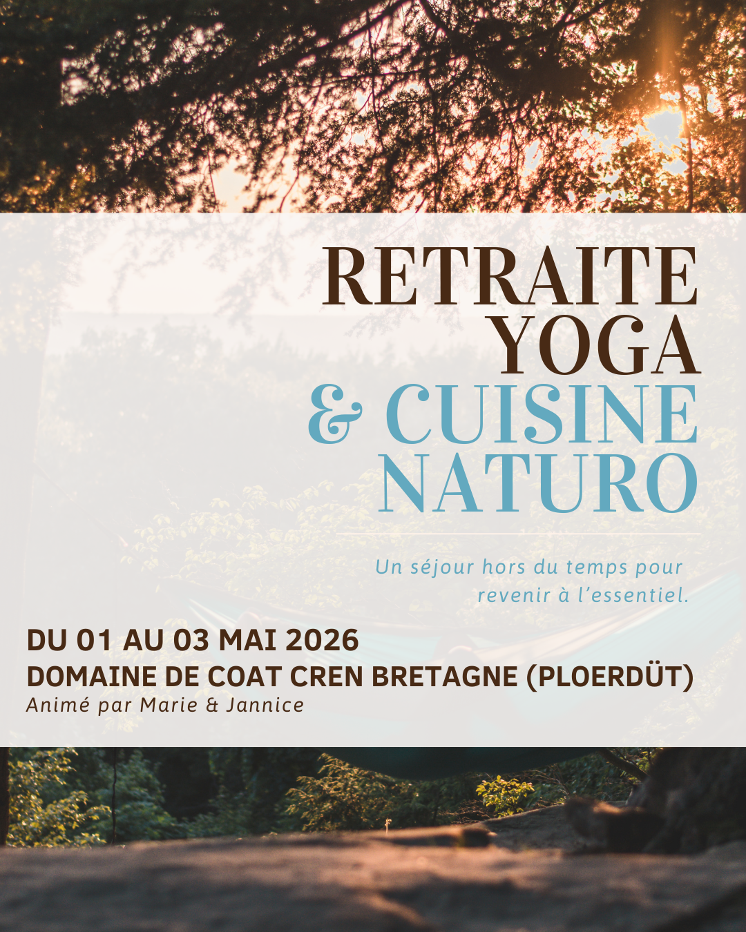 Retraite yoga et cuisine naturo